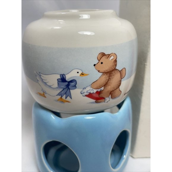 VINTAGE Holiday Goose Bearies Candle Warmer Teddy Bear Lloyd Original Wax - Picture 6 of 12